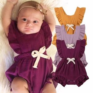 Newborn Baby Girl Romper Cotton Bodysuit One-Piece